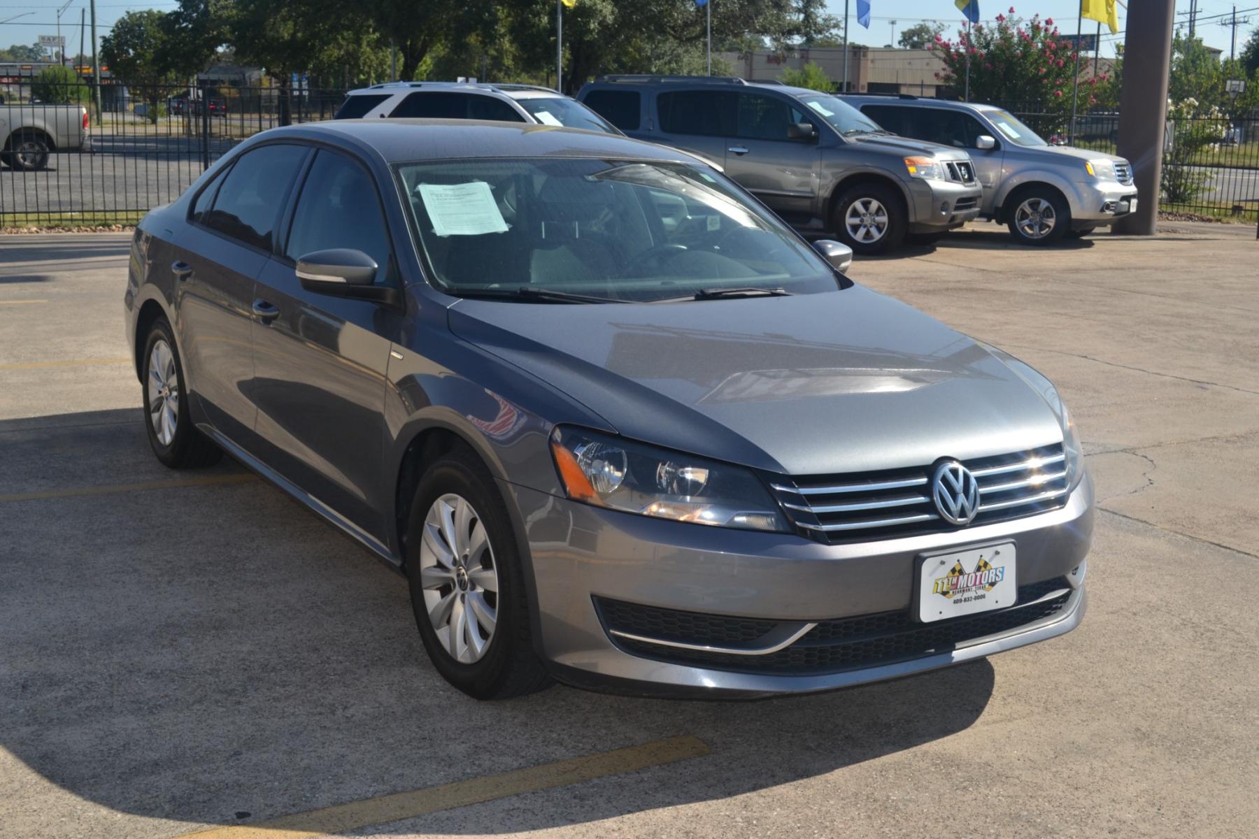 2014 Platinum Gray Metallic /Titan Black Volkswagen Passat 1.8T S AT (1VWAS7A36EC) with an 1.8L L4 TURBO DIESEL engine, 6-Speed Automatic transmission, located at 1355 North 11th Street, Beaumont, 77702, (409) 832-0006, 30.094290, -94.130096 - Photo #6