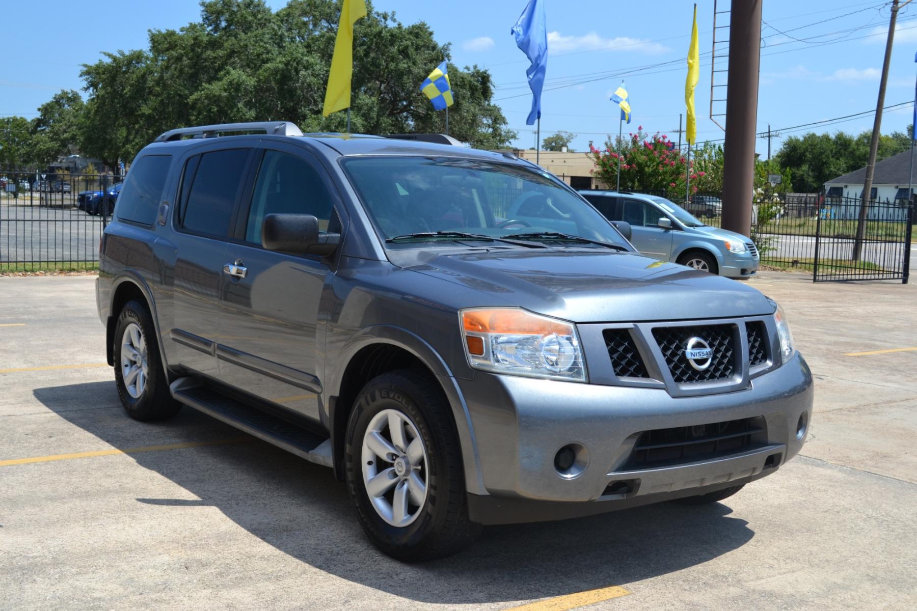 2013 Gun Metallic /Charcoal Nissan Armada SL 2WD (5N1BA0ND5DN) with an 5.6L V8 DOHC 32V FFV engine, 5-Speed Automatic transmission, located at 1355 North 11th Street, Beaumont, 77702, (409) 832-0006, 30.094290, -94.130096 - Photo #6